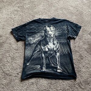 Dom Pit Bull No Trespassing Graphic T-Shirt SIZE M Black Dog Tee